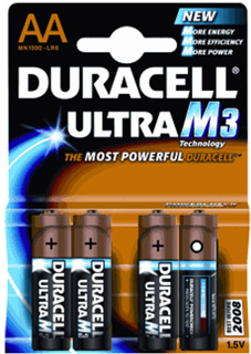 Duracel AA penlite batterijen MX 1500 Ultra M3 (per 4 stuks)