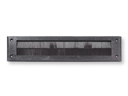 Binnenplaat met borstel 340 x 80 mm, kleur zwart
