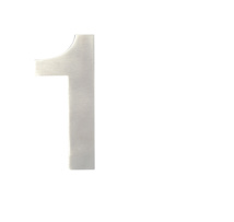 Huisnummer "1" - cijferhoogte 156 mm, rvs-mat