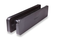 Homebox briefplaat - klep bu/bi: alu zwart / RAL 9005
